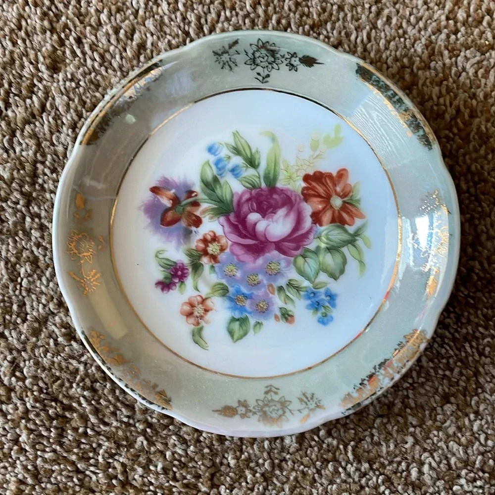 VTG Demi Cup and Saucer Floral 1912